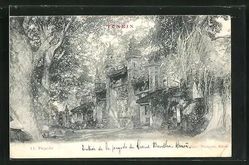 AK Hanoi, Pagode, Entree de la pagode du Grand Boudha