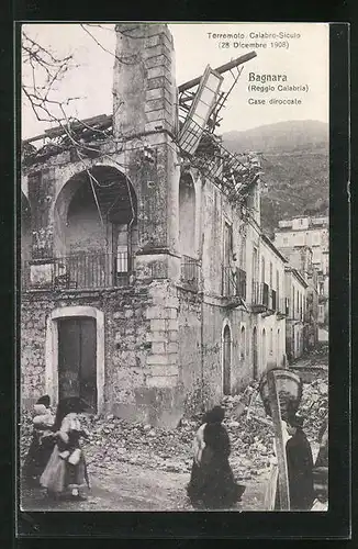 AK Bagnara, Terremoto Calabro-Siculo 1908, Case diroccate