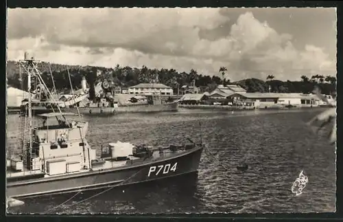 AK Martinique, Fort de France, Les Quais de la Compagnie Generale Transatlantique