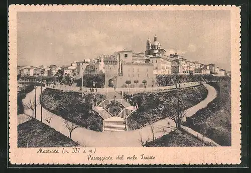 AK Macerata, Passeggiata del viale Trieste, Panorama
