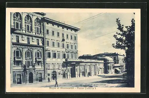 AK Bagni di Montecatini, Banca Popolare an der Piazza Umberto I.