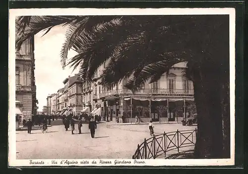 AK Taranto, Via d`Aquino vista da Piazza Giordano Bruno