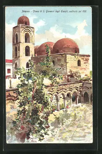Künstler-AK Palermo, Chiesa di S. Giovanni degli Eremiti
