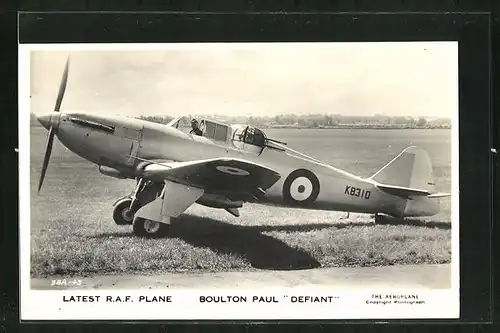 AK Kampfflugzeug der Royal Air Force vom Typ Boulton Paul Defiant