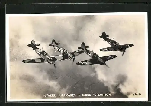 AK Hawker Hurricanes in close formation