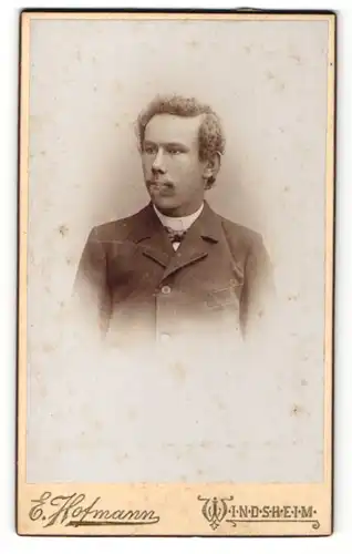 Fotografie E. Hofmann, Windsheim, junger Herr im Anzug