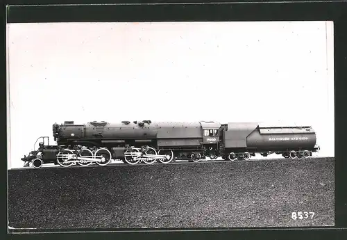 Fotografie Eisenbahn USA Baltimore And Ohio Railway, Dampflok Nr. 7400 mit Ölfeuerung, Tender-Lokomotive