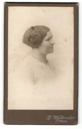 Fotografie H. Walbrecker, Zittau, Portrait Frau in weisser Bluse