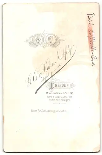 Fotografie G. Chr. Hahn Nachfolger, Dresden, Portrait kleiner Junge und kleines Mädchen in hübscher Kleidung