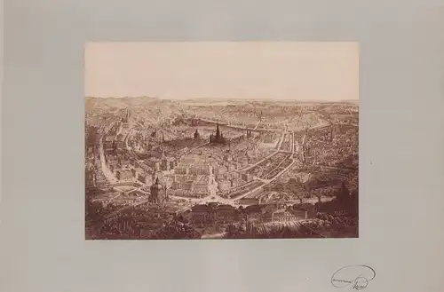 Fotografie Fotograf unbekannt, Ansicht Wien, Panorama der Stadt, Grossformat 42 x 31cm