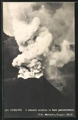 AK Vesuvio, Il conetto eruttivo in fase parossismale, Vulkan