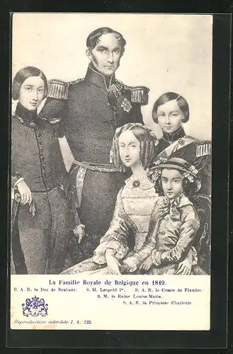 Künstler-AK La Famille Royale de Belgique 189