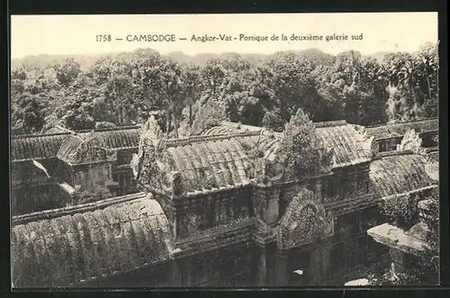 AK Angkor-Vat, Portique de la deuxieme galerie sud
