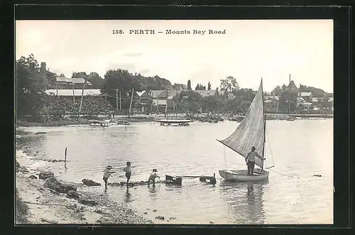 AK Perth, Mounts Bay Road, Panorama der Bucht