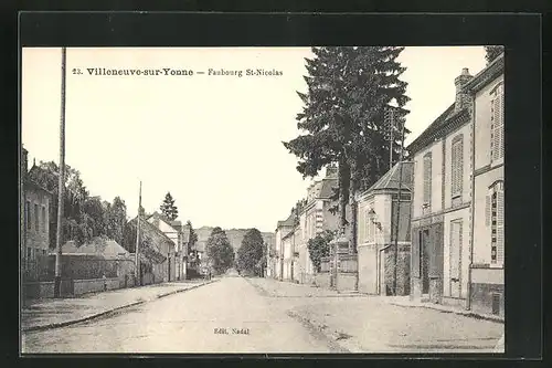 AK Villeneuve-sur-Yonne, Faubourg St-Nicolas