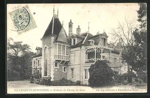 AK Villeneuve-sur-Yonne, Chateau de Champ du Guet