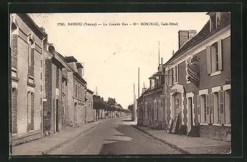 AK Bassou, La grande rue, Mon. Ronzeau, Cafe-Hotel