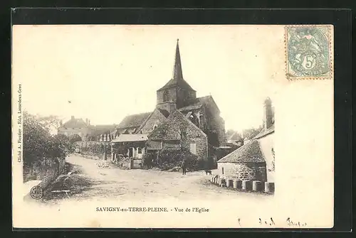 AK Savigny-en-Terre-Pleine, Vue de l`Eglise