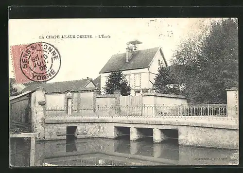 AK La Chapelle-sur-Oreuse, L`Ecole