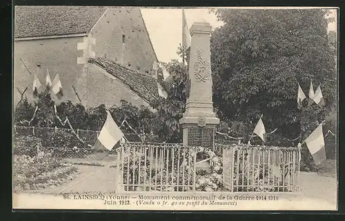AK Lainsecq, Monument commemoratif de la Guerre 1914-18