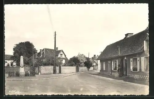 AK Dracy-sur-Ouanne, La Place, Denkmal