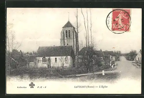 AK Savigny, L`Eglise, Strassenansicht