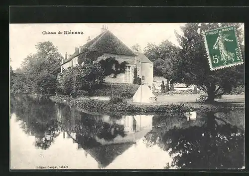 AK Blèneau, Chateau, Schloss am Wasser