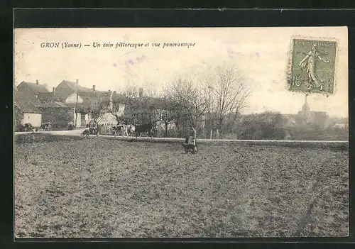 AK Gron, Un coin pittoresque et vue panoramique