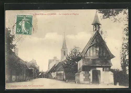 AK Saint-Martin-sur-Ouanne, La Chapelle et l`Eglise