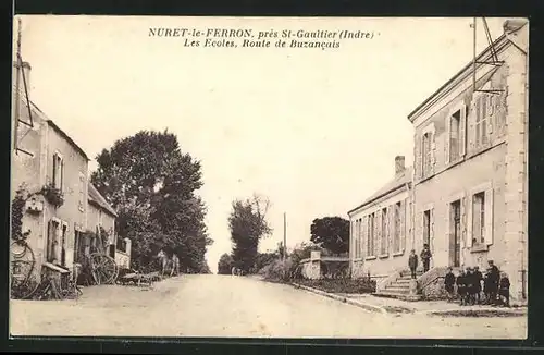 AK Nuret-le-Ferron, Les Ecoles Route de Buzancais