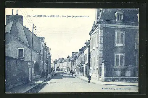 AK Argenton-aur-Creuse, Rue Jean-Jacques-Rousseau