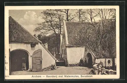 AK Arnhem, Boerderij met Watermolen, Sonsbeek