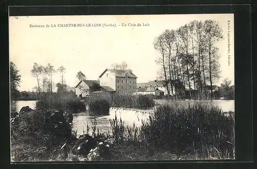 AK La Chartre-sur-le-Loir, Un Coin du Loir