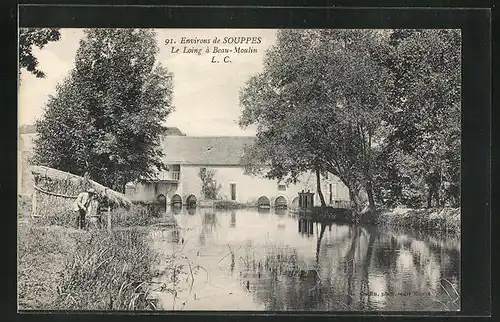 AK Souppes, Le Loing á Beau-Moulin