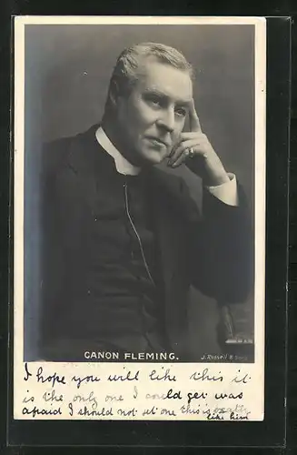 AK Canon Fleming, Geistlicher blickt nachdenklich in die Ferne