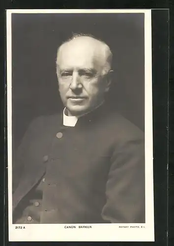 AK Canon Barker, Halbportrait des Geistlichen