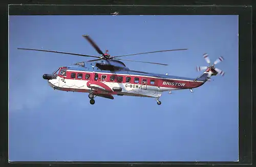 AK Bristow Helicopter Sikorsky S-61N hoch in der Luft