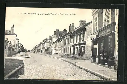 AK Villeneuve-la-Guyard, Faubourg de Paris