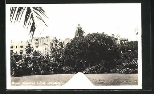 AK Honolulu, HI, Royal Hawaiian Hotel, Gartenanlage