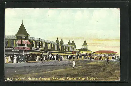 AK Old Orchard, ME, Ocean Pier and Forest Pier Hotel