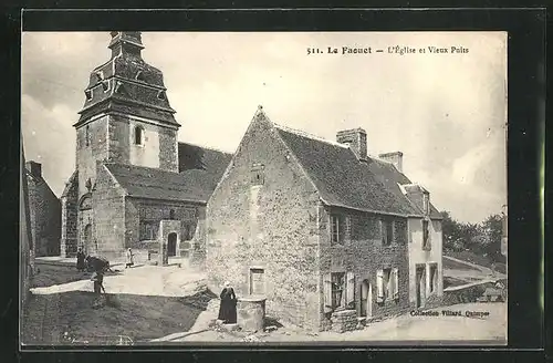 AK Le Faouet, L`Eglise et Vieux Puits