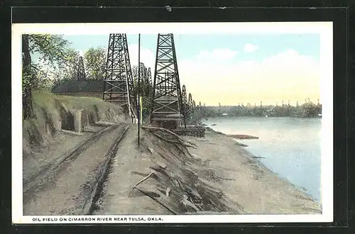 AK Tulsa, OK, Oil Field on Cimarron River