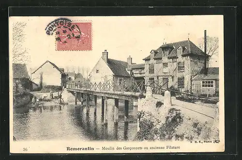 AK Romorantin, Moulin des Garconnets ou ancienne Filature