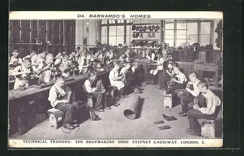 AK Dr. Barnardo's Homes, Technical Training, the Bootmaker's Shop at London