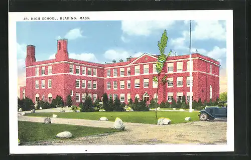 Künstler-AK Reading, MA, JR. High School