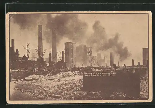 AK Salem, MA, Burning of the Naumkeag Mills 1914