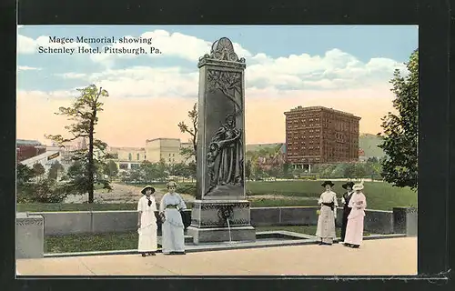 AK Pittsburgh, PA, , Magee Memorial showing Schenley Hotel