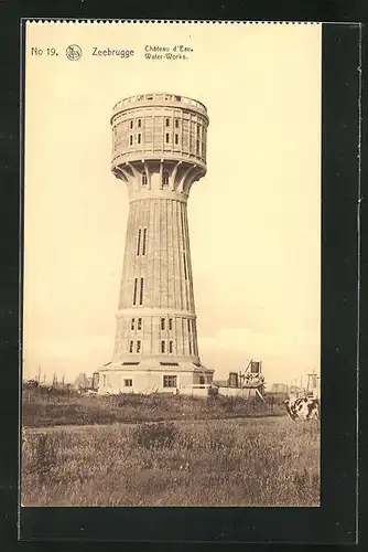 AK Zeebrugge, Chateau d`Eau, Wasserturm