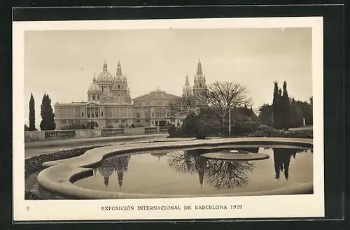 AK Barcelona, Exposicion Internacional 1929, Perspectiva del Palacio Nacional