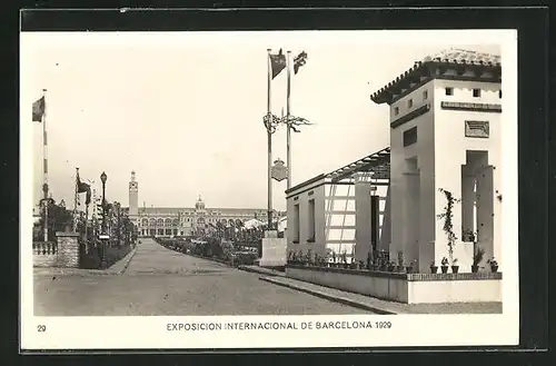 AK Barcelona, Exposicion Internacional 1929, Avenida del Estadio